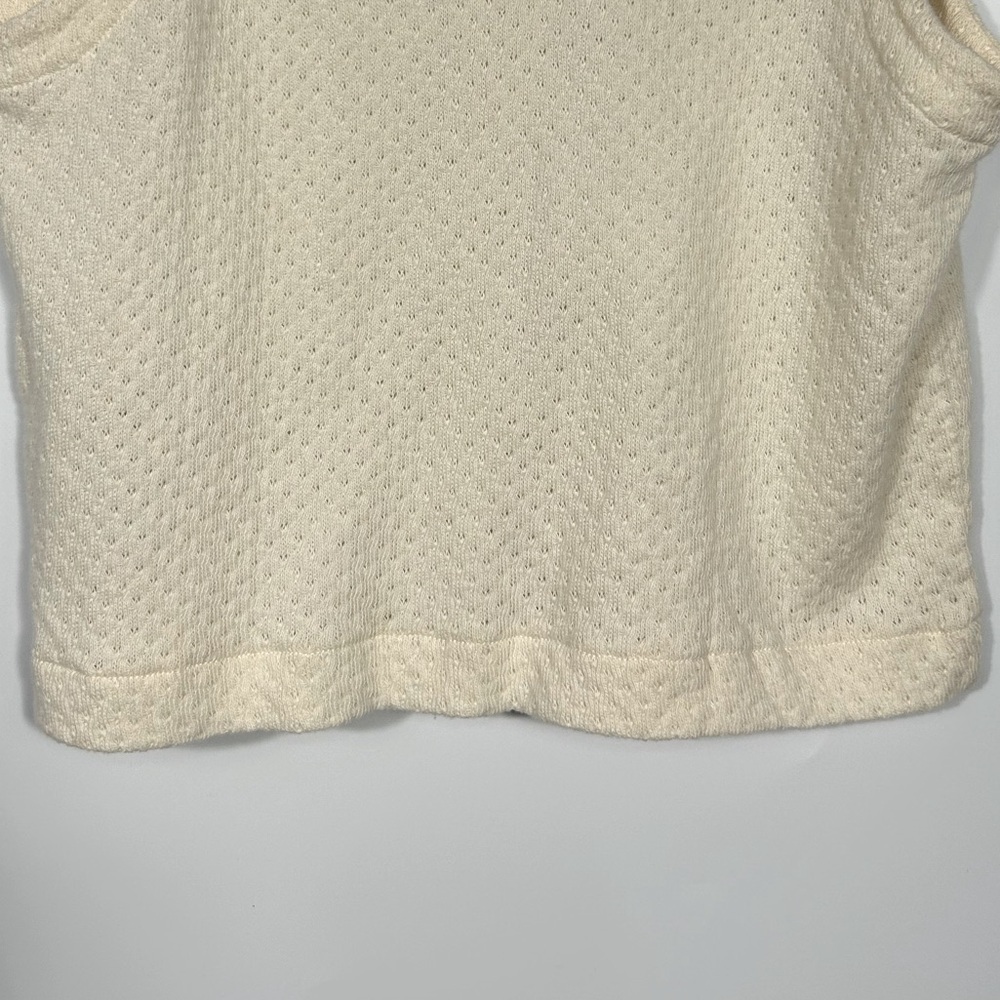 MADEWELL Pointelle Single-Button Vest Size M Bleached Canvas - Picture 10 of 13